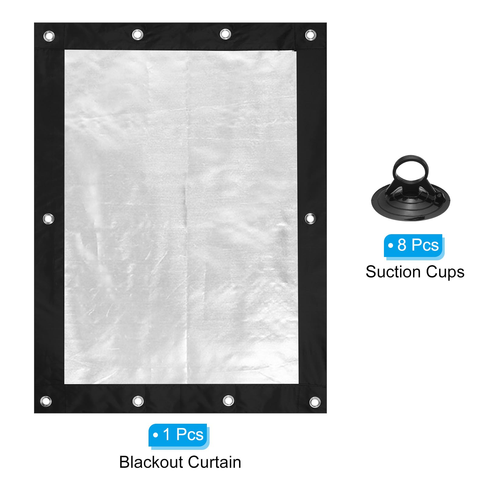 PATIKIL Nursery Blackout Curtain, 37" x 30" Blackout Blinds Temporary Room Darkening Shade with Suction Cups for Nursery Bedroom - Image 3