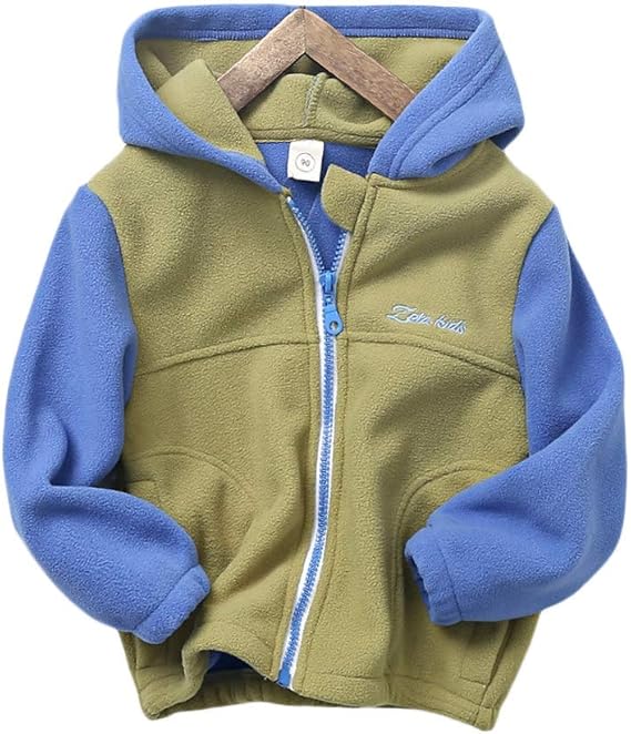 Amazon チレエコ Chireeko コート フリース 子供 フリースジャケット コントラストカラー 上着 ブルゾン アウター カーディガン パーカー 幼稚園 保育園 ベビー服 おしゃれ スポーツ トレーニング 秋冬 カーディガン 通販