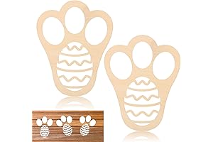 2pcs Easter Bunny Paw Prints Stencil Templates Perfect for Easter DIY Decoration