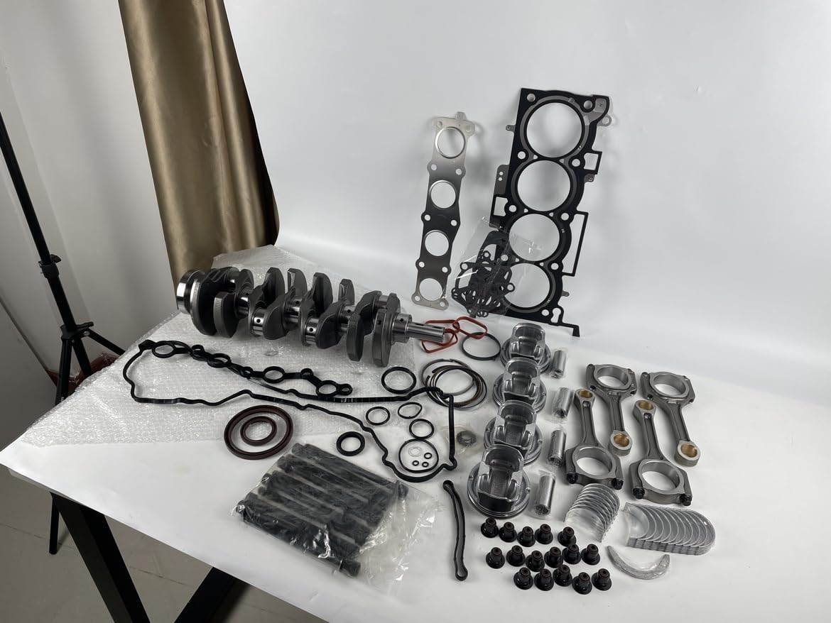 HPEVA23111-2G200 Engine Rebuild Overhaul Kit - Compatible with Hyundai Kia G4KJ 2.4L Engine w/Crankshaft Con Rod Piston Bearings and Gasket Kit Replace 21020-25150,23040-2G510