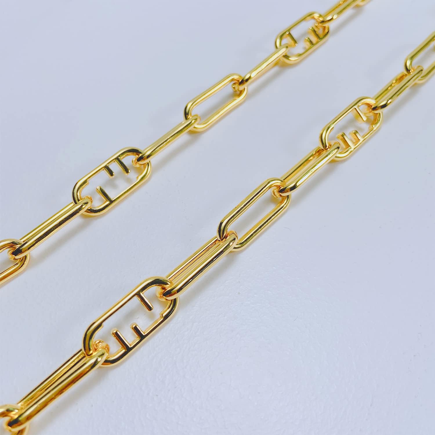 30.3" DIY Alloy Chain Strap Handbag Chains Accessories Purse Straps Shoulder Cross Body Replacement Straps(K-Gold,47.2inch)