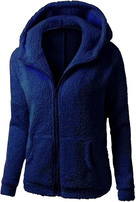 campera polar mujer con capucha bolsillos Sherpa Fuzzy suave cálido invierno chaquetas cremallera arriba ligero confort causal abrigos
