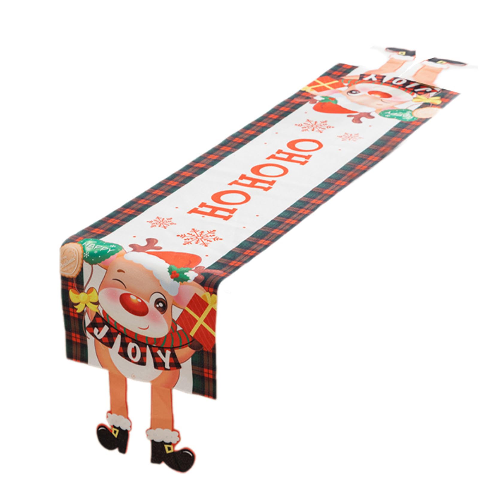 Tsophreniq Christmas Table Runner with Seasonal Decoration Eye Catching Tablecloth for Home Shop Placemat Christmas Table Runner