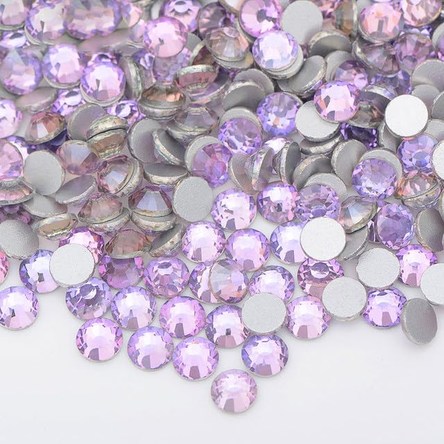 Wholesale 100 Bruto SS6 8 10 12 16 20 30 Cristal Rosa Violeta Parte trasera plana Cristal Rhinestone Bulk Pegamento en la Decoración de Uñas Piedra-02 Crystal AB, ss6 100gr 14400pcs 38 Rosa Violeta