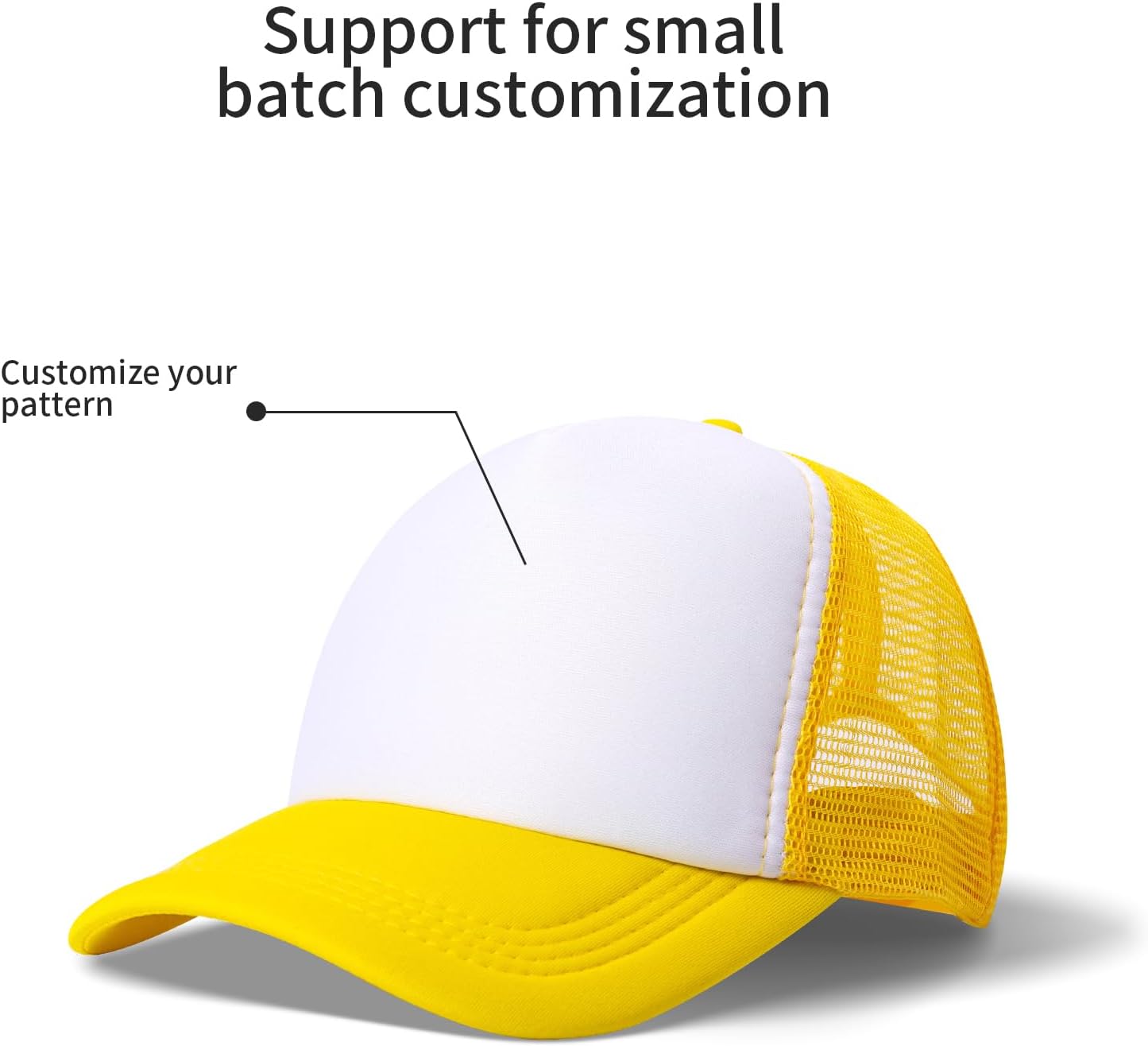 10 Pack of Blank Trucker Hat Bulk Mesh Cap Men and Women Baseball Cap DIY Graffiti Hot Stamping Duck Tongue Cap