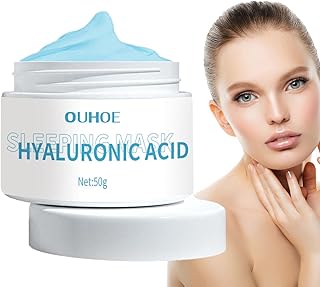 Máscara para Dormir Hidratante Facial | Máscara Facial Hidratante Ácido Hialurônico,Hidratante nutritivo para dormir, cuidado facial com argila e água gelada para ressecamento, embotamento, Aferzov