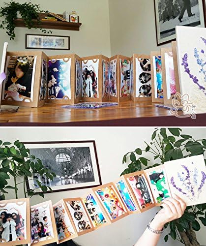 Miniatura 3 de Álbumes de recortes de bricolaje, álbumes de fotos de tapa dura, fotos de papel kraft plegable para bodas, aniversarios, viajes, cumpleaños (8.27 x