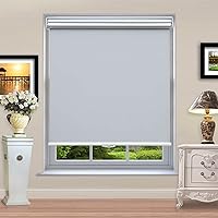 Vista 1 de Persianas enrollables 100 % opacas, sin cordones, para oscurecer la habitación, con aislamiento térmico, bloqueo de rayos UV, 43 ½ pulgadas de ancho