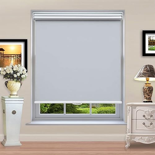 Persianas enrollables 100 % opacas, sin cordones, para oscurecer la habitación, con aislamiento térmico, bloqueo de rayos UV, 26 pulgadas de ancho x Persianas enrollables 100 % opacas, sin cordones, para oscurecer la habitación, con aislamiento térmico, bloqueo de rayos UV, 26 pulgadas de ancho x
