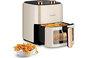 TANGME Compact Air Fryer-5.3 Quart Air Fryer with Viewing Window