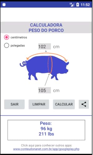 Peso do Porco - Calculadora
