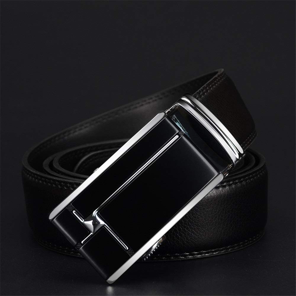 Cinturón de hombre Cinturón for hombres con hebilla automática Cinturones de cuero con cinturón deslizante de lujo para el trabajo formal o casual