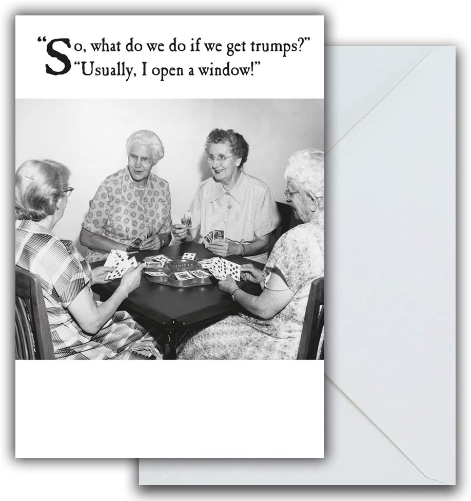 Humorous Greeting Card (CB-C3507) - Female Birthday - Trumps - from The On-The-Ceiling Range by Emotional Rescue
