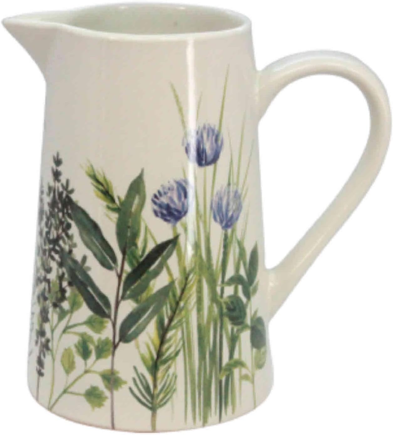 Gisela Graham Large Herb Design Ceramic Jug