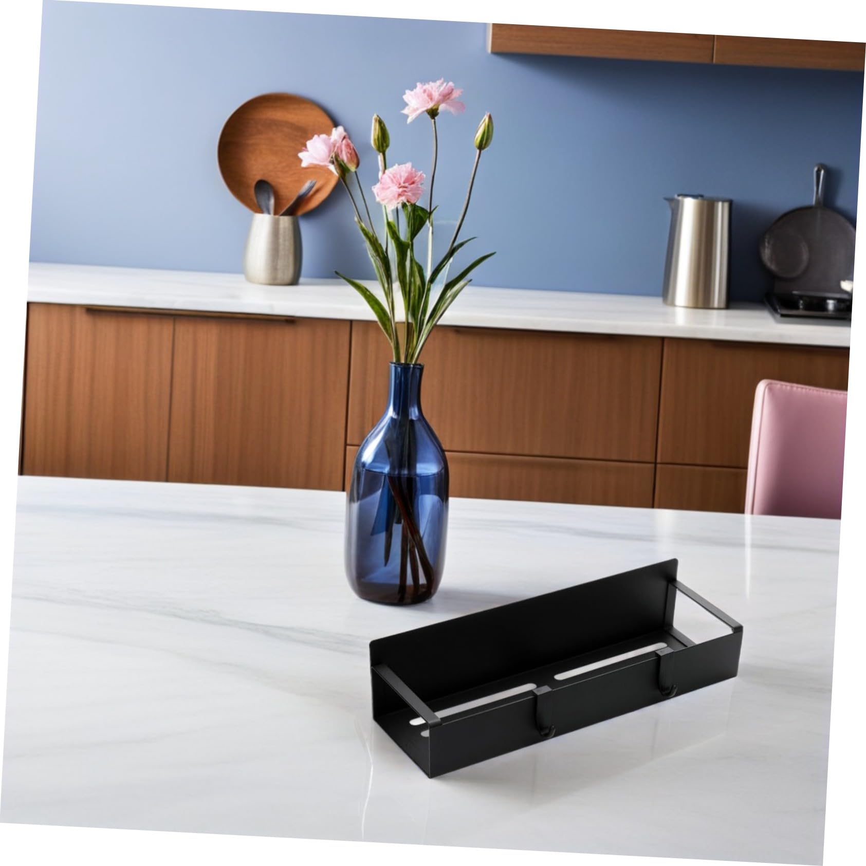 MAGICLULU 2 Stück-pack Magnetische Kühlschrankablagen aus Kohlenstoffstahl Kühlschrankmagnetregale für Gewürze Magnetischer Seitenorganizer für Küchenaufbewahrung Schwarz