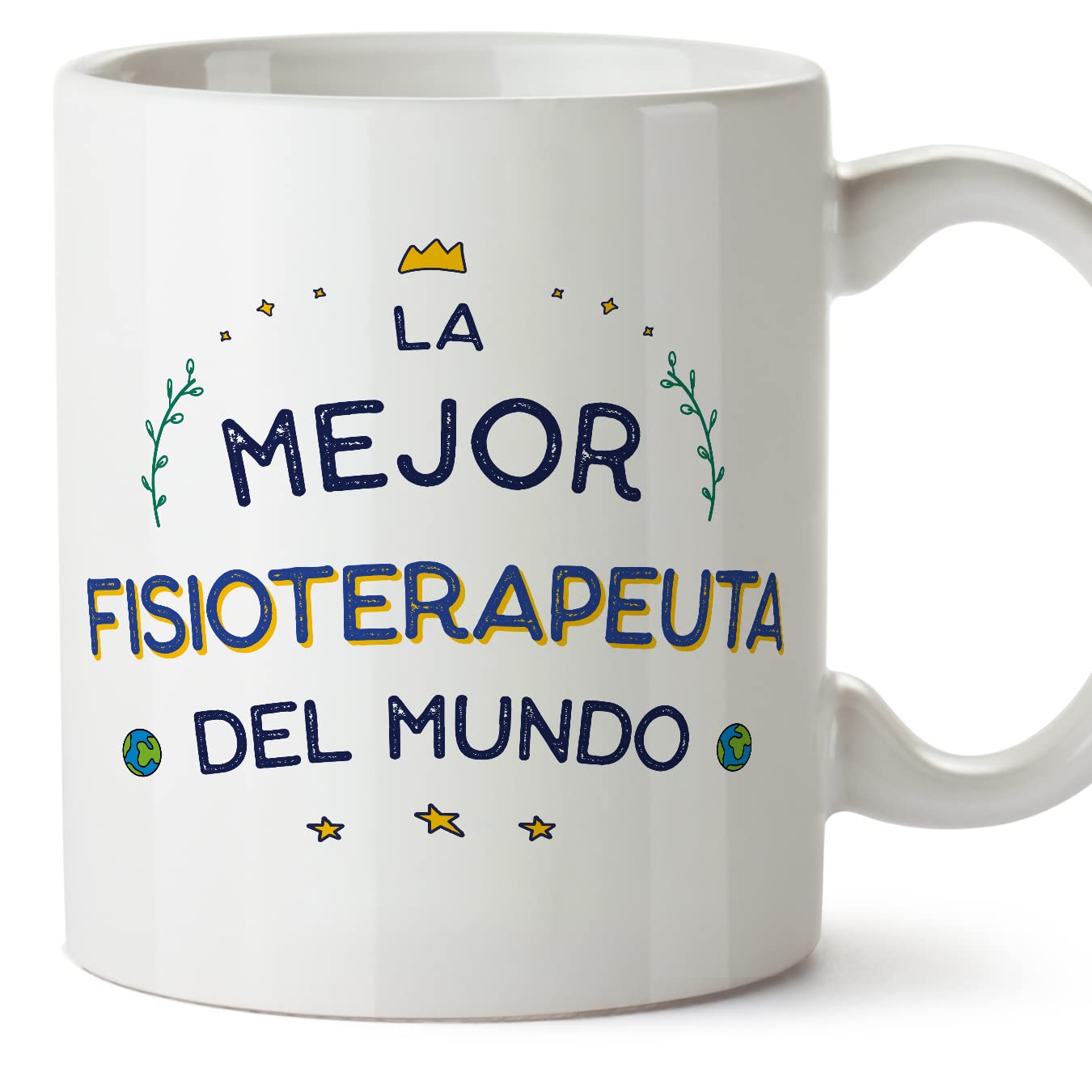 MUGFFINS Physiotherapist Woman Mug - in Spanish - Mejor del Mundo - Funny Gift for Colleagues - Ceramic 11oz Mug