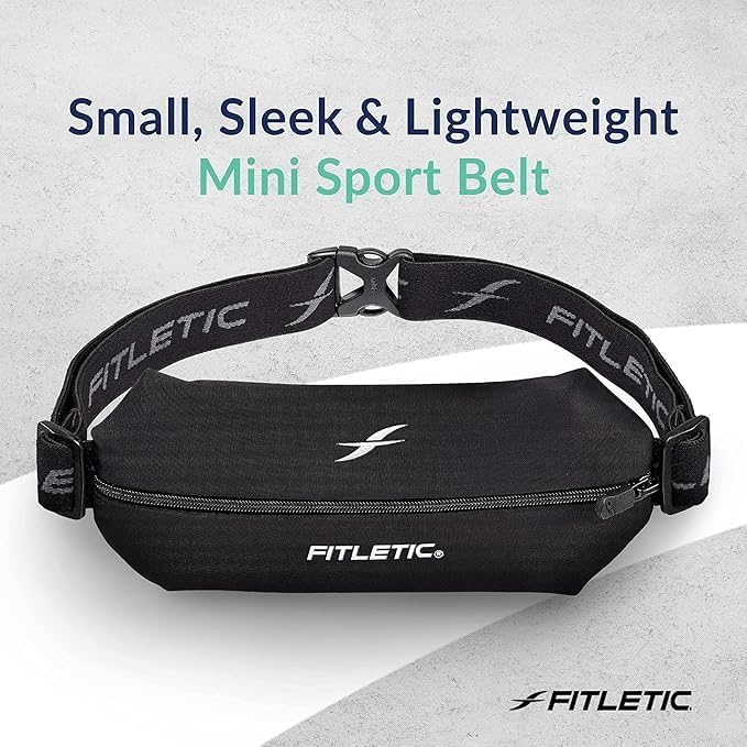 Miniatura 3 de Fitletic Riñonera Active Lifestyle y mini cinturón deportivo para correr para hombres y mujeres, ligero, de perfil bajo, bolsa de licra expandible