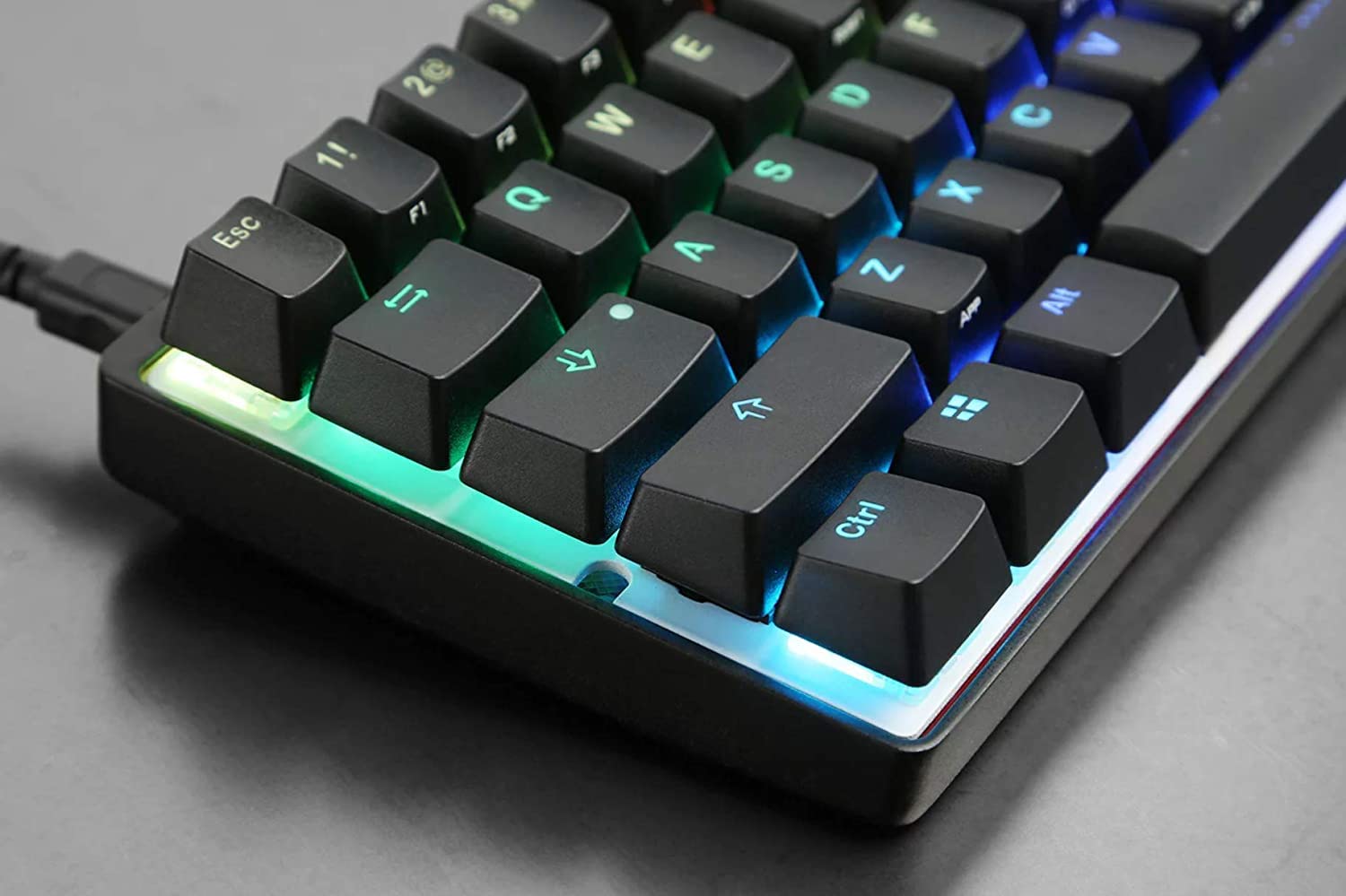 Amazon | Vortex POK3R ブラック アルミニウム 60% RGB ダブルショット