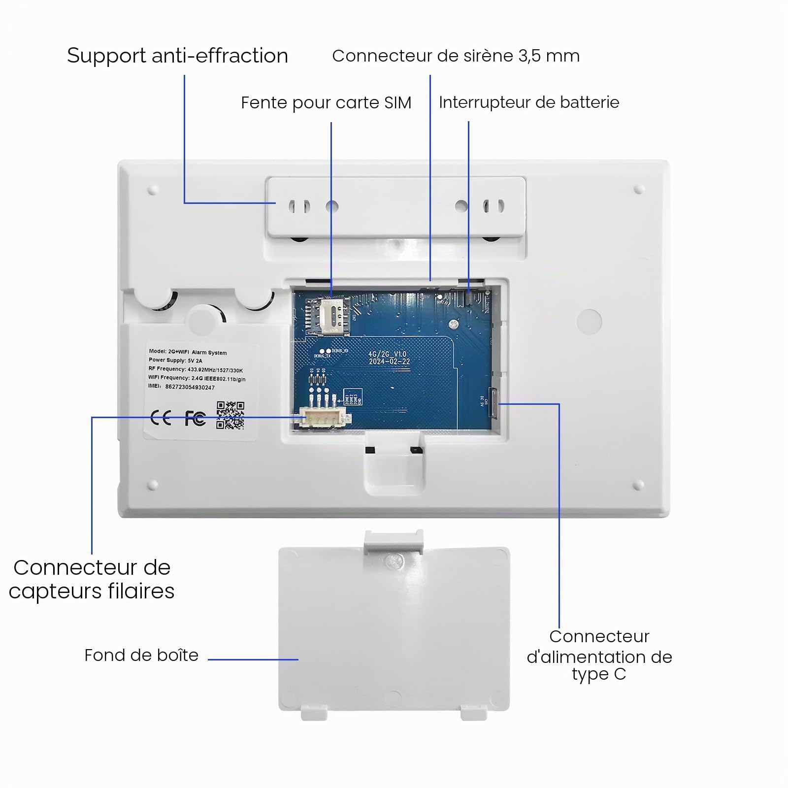 XNY Système d'alarme Maison sans Fil 4G, Système de Sécurité Maison Wi-FI avec 120DB Sirène, Contrôle APP, 8 Pièces: Détecteur de Mouvement, Télécommandes, Capteurs de Fenêtre et de Porte, Carte RFID