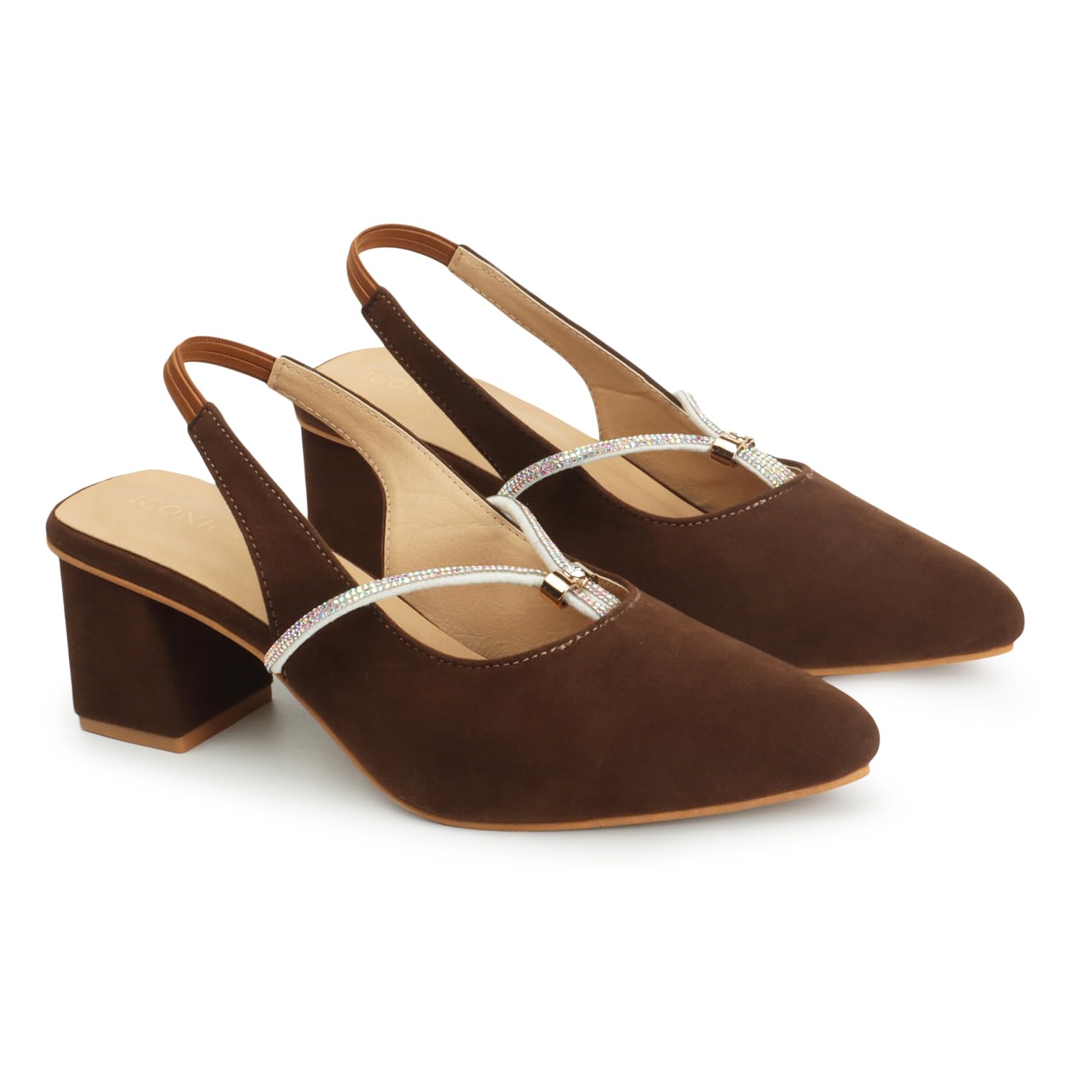 Women ComfortableBlock Heel Round Toe Strapless Fashion Shoes for Daily use, Office use, Casual use-image-8
