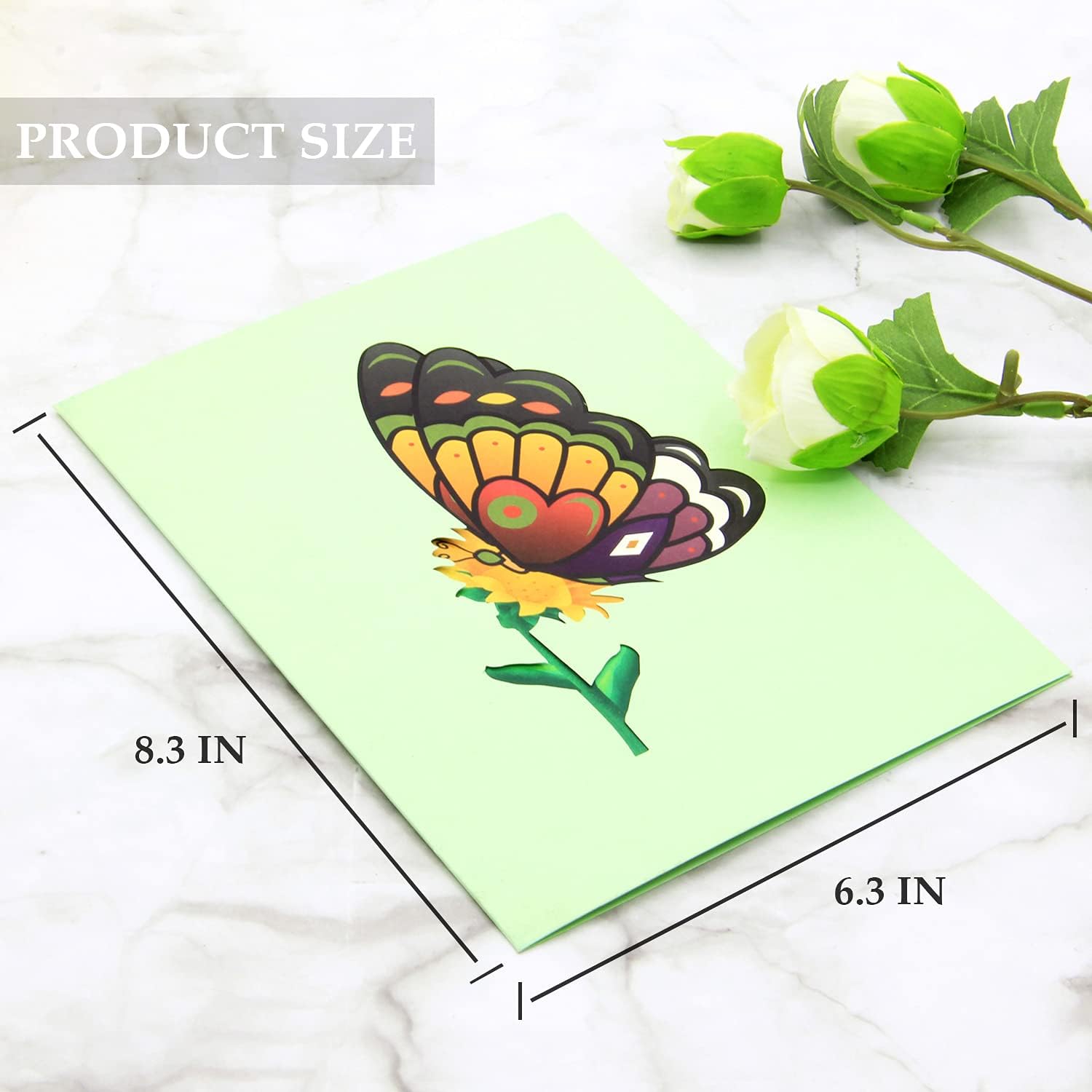 TERRIFI Butterfly Pop Up Card, Express Your Love with 3D Pop Up Card, Perfect for Birthday, Engagement, Anniversary, Thank You, Wedding - Delightful Gift for Kids, Mum, Daughter, Sister, Women
