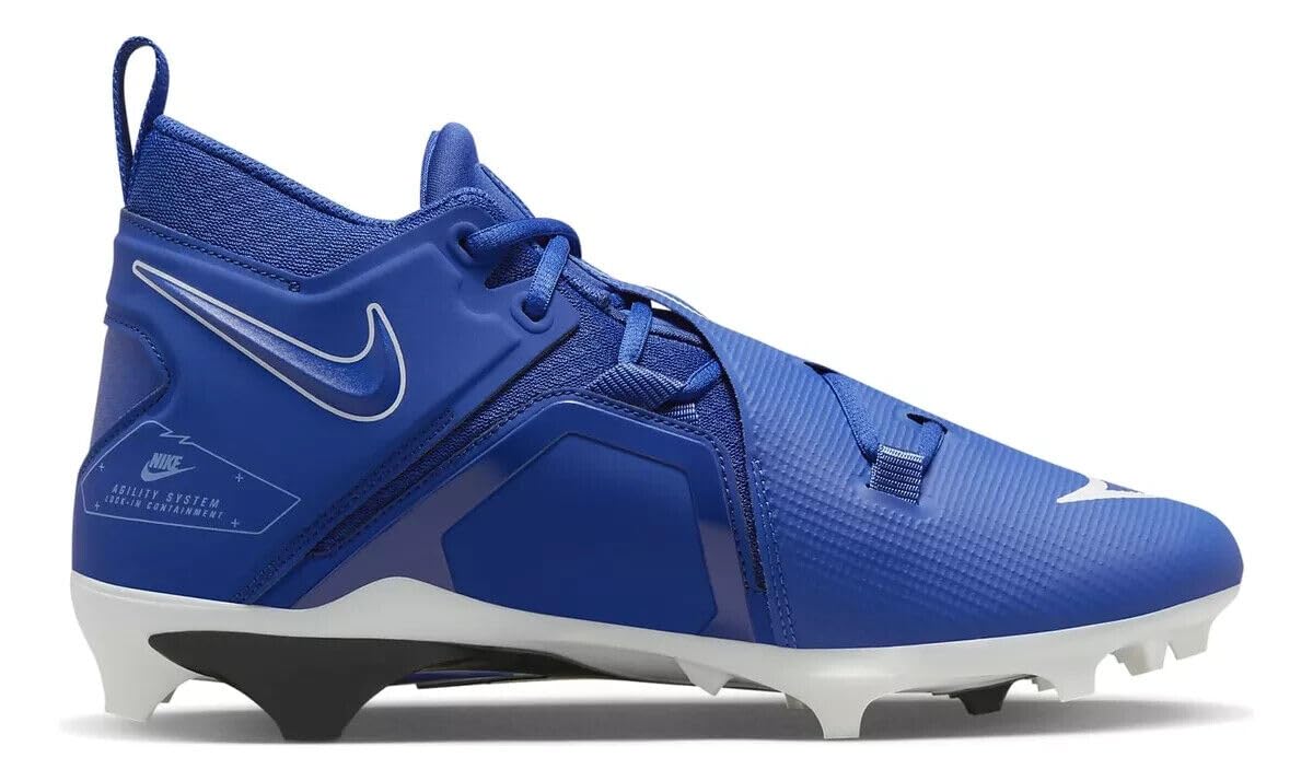 Nike Alpha Menace Pro 3 Men's Football Cleats (us_Footwear_Size_System, Adult, Men, Numeric, Medium, Numeric_12) Navy Blue/White