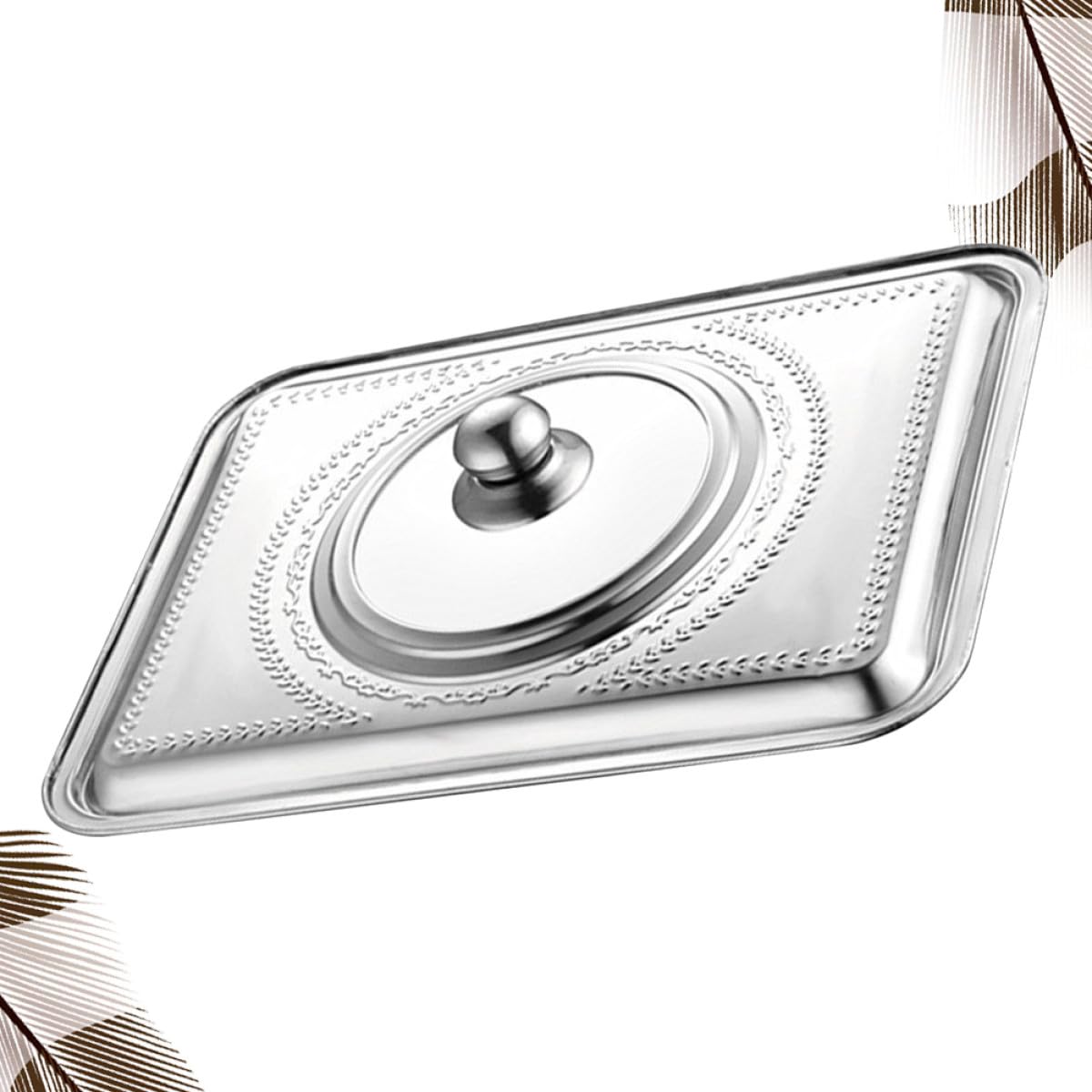 Hemobllo Coperchio Pentola 40X30 CM Acciaio Inox Copertura Anti-Schizzi d'Olio, Accessorio per Cottura di Pesce Grigliato in Cucina Domestica e Professionale