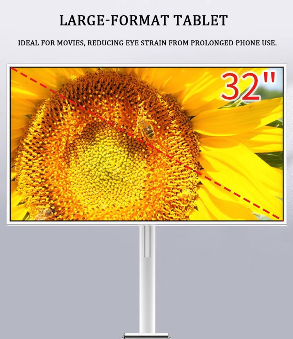 Téléviseur portable rechargeable avec support rotatif et projection sans fil, idéal pour la maison, le bureau, l'école et l'extérieur