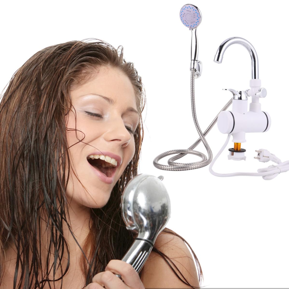 Grifo de Agua Caliente Instantáneo con Pantalla Digital 3000w 220v
