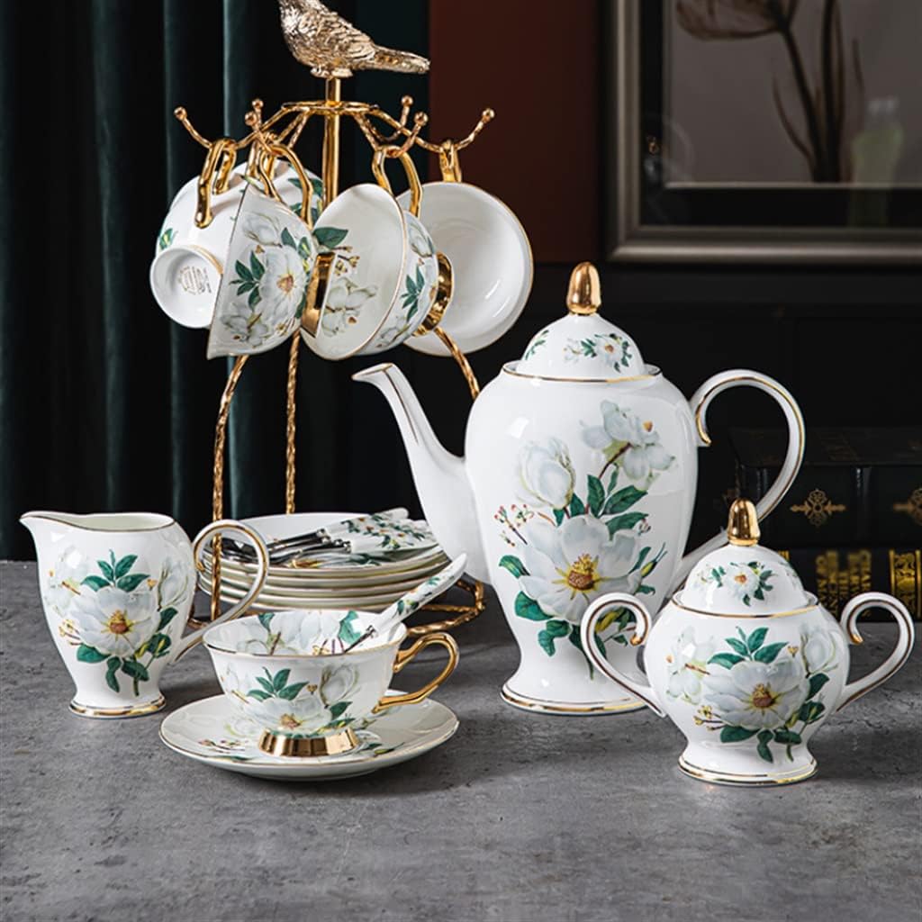 European Coffee Cup Set Bone China Flower Tea Cup Ceramic Home Black Tea Cup Afternoon Tea Set
