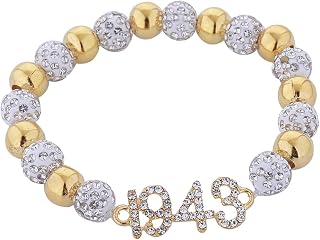 Elastic Adjust Metal Figure Number 1943 Sorority Bracelets Women Greek Letters Sign SGR Members Gifts Jewelry
