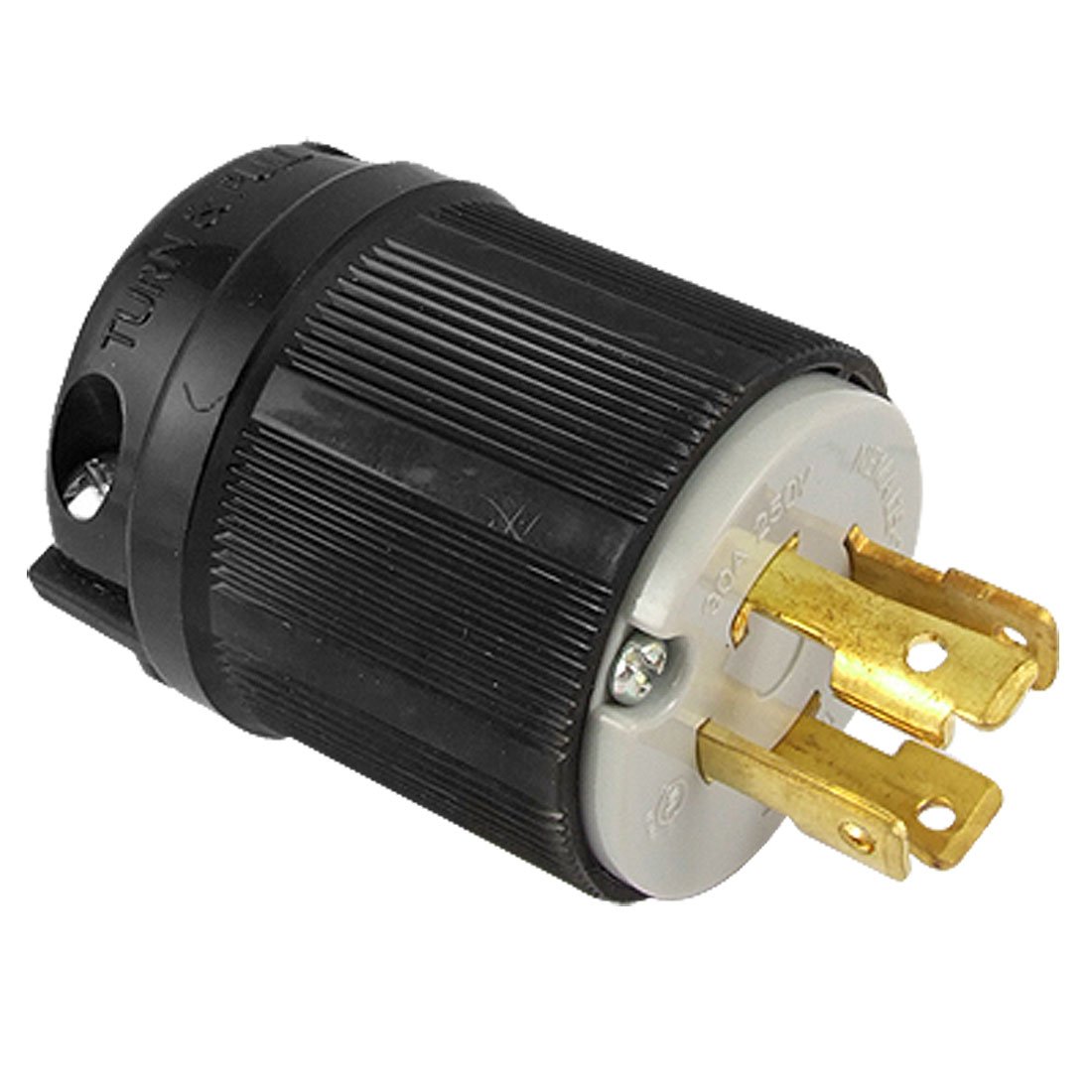 AC 250V Power Distribution 30A Nema L15-30P 4-Prong Twist Lock Male Electrical Plug