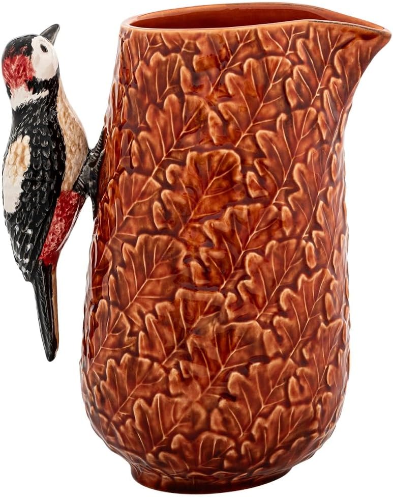 Bordallo Pinheiro Gudrun Woodpecker Pitcher By Cláudia Schiffer, Brown
