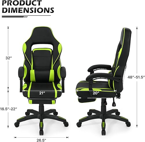 Miniatura 2 de Magshion Juego de sillas de escritorio, giratoria de 360 grados, respaldo alto, para computadora, oficina, altura ajustable y oficina en casa,