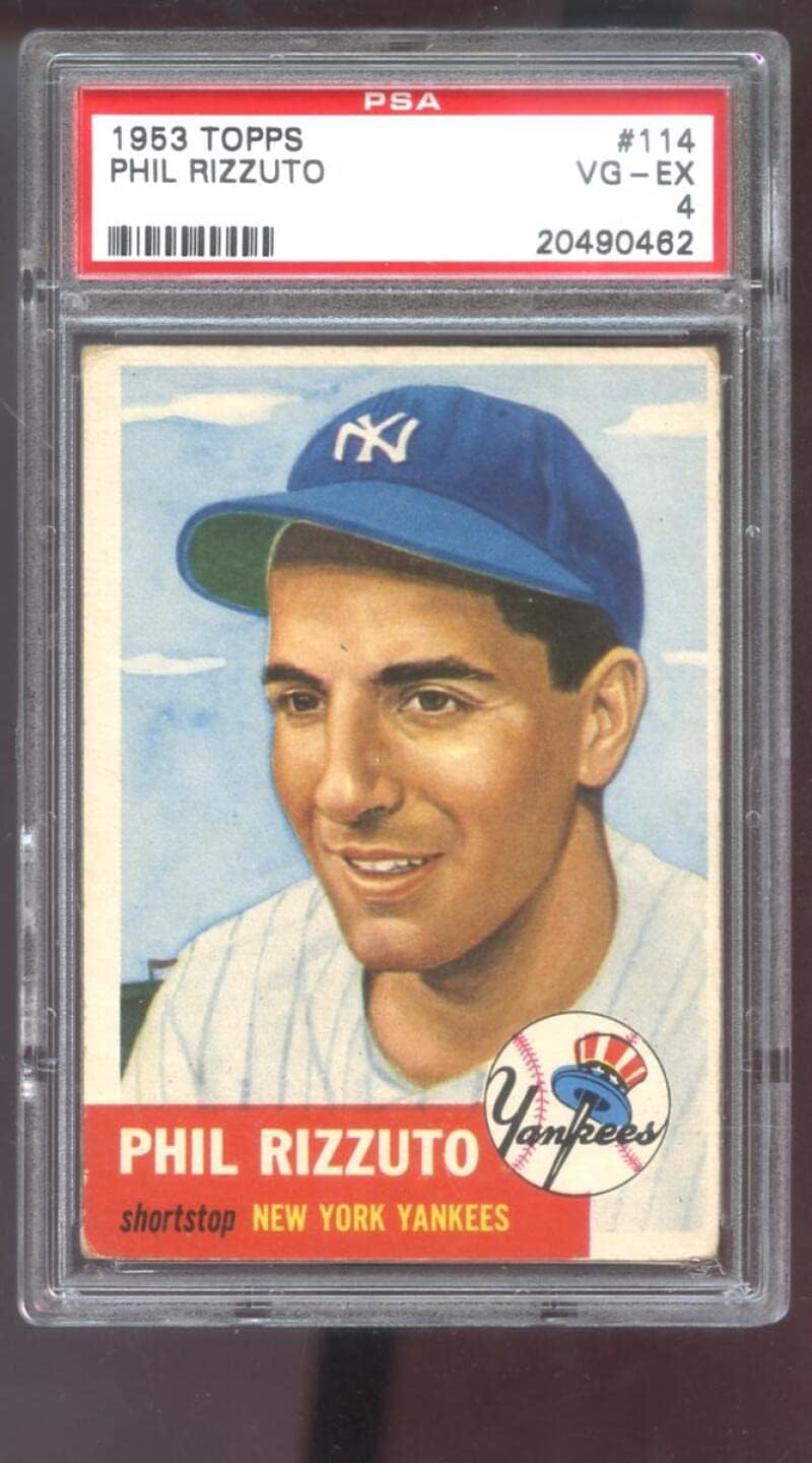 1953 Topps #114 Phil Rizzuto PSA 4 Graded Baseball Card New York Yankees