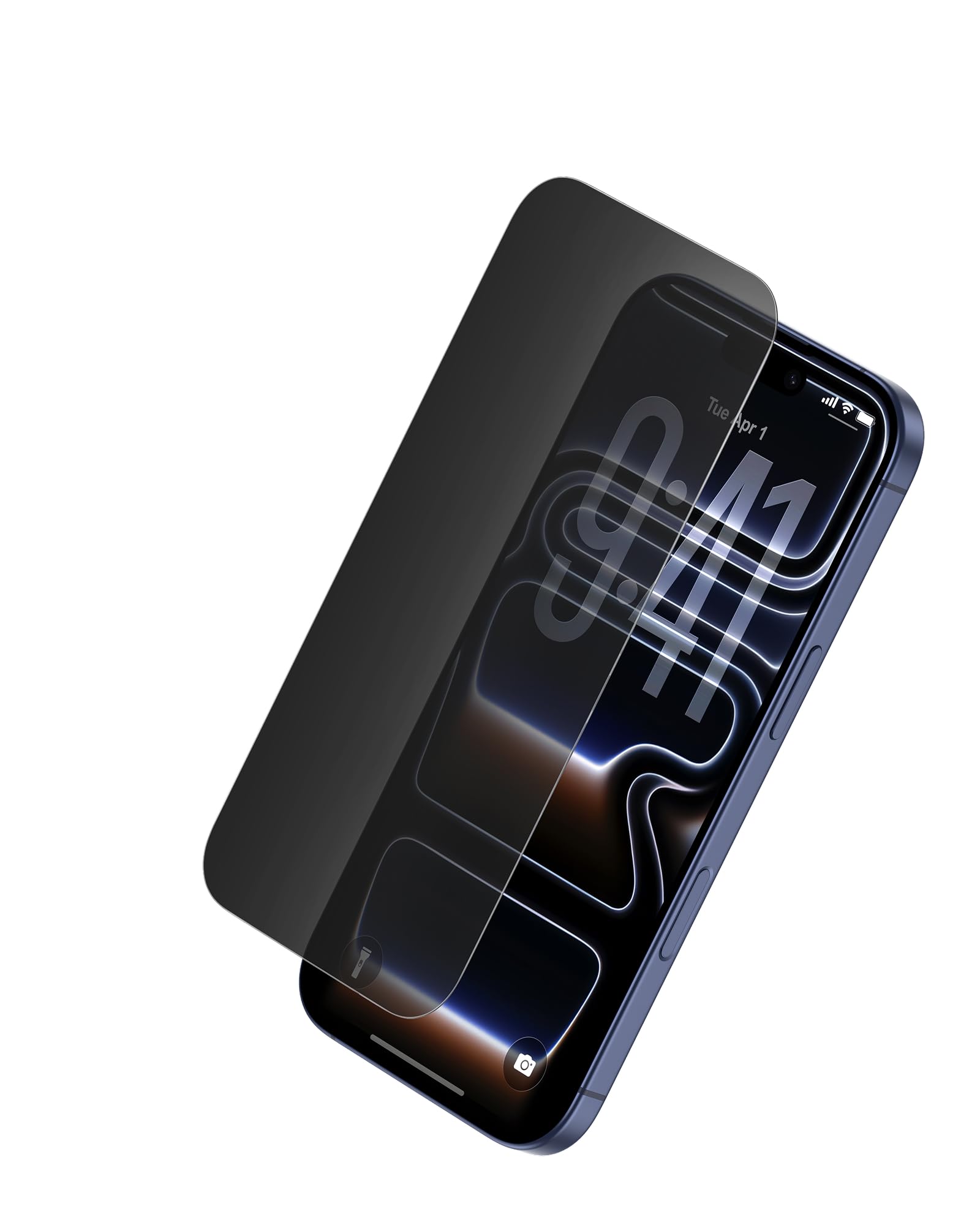 Photo 1 of Belkin ScreenForce InvisiGlass Privacy Screen Protector for iPhone 17 Pro Max, Scratch-Resistant Impact Protection w/Included Easy Align Tray for Bubble Free Application - Made with Recycled Glass