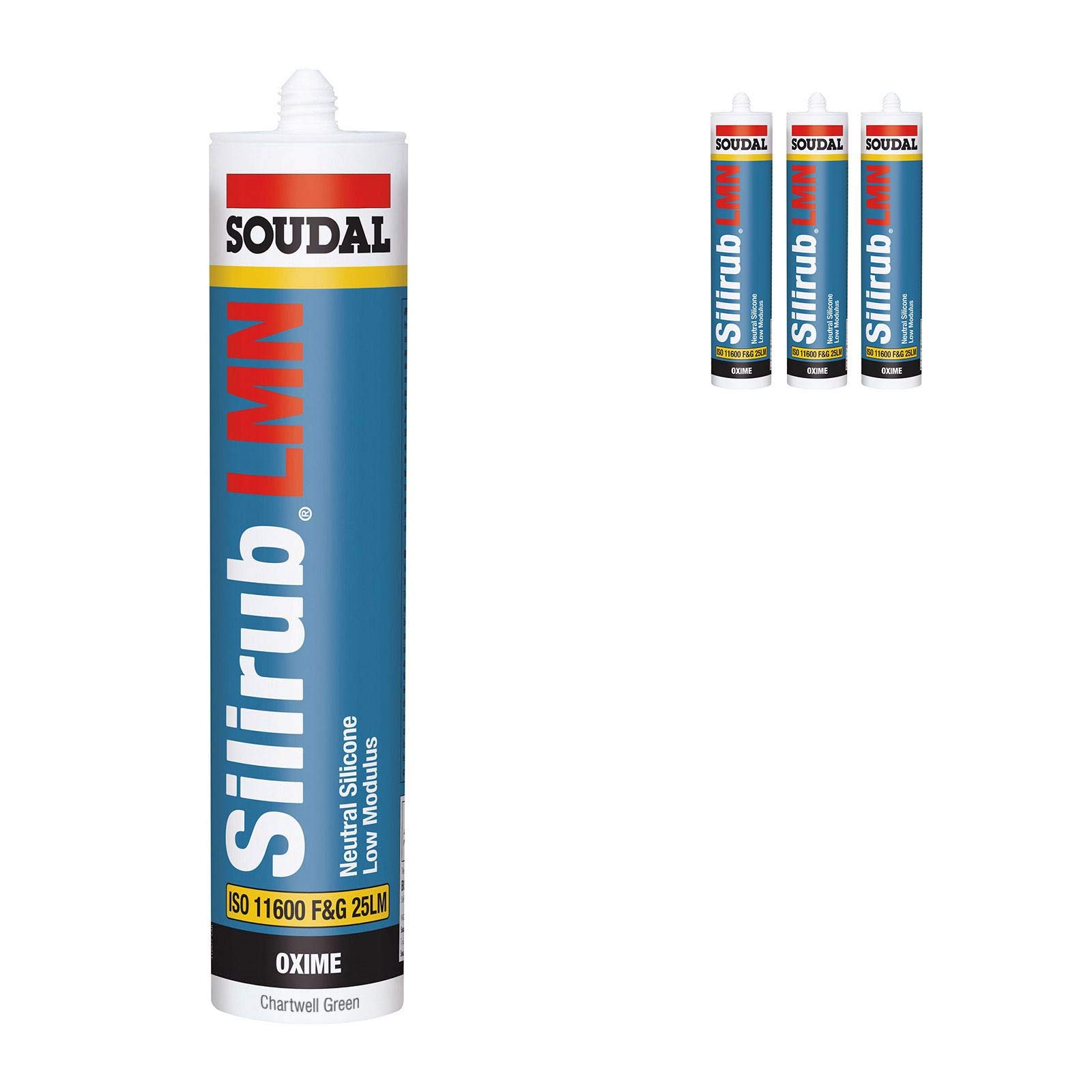 Chartwell Green Soudal Silicone Sealant Slirub LMN All Purpose External Low Modulus Neutral Cureal Low Modulus Neutral Cure