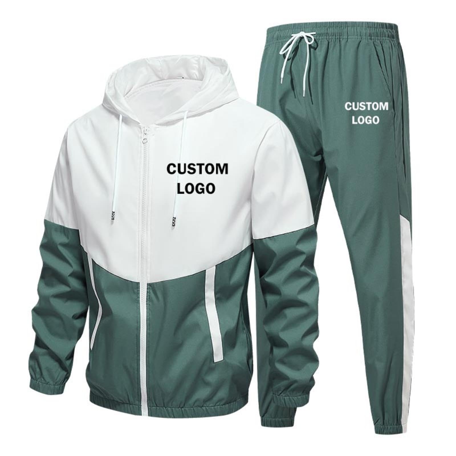 Logo Personnalisé Sweat À Capuche et Pantalon De Jogging pour Hommes, Ensemble De Survêtement Veste Vêtements De Sport Sweat-Shirt Décontracté Costume De Sport