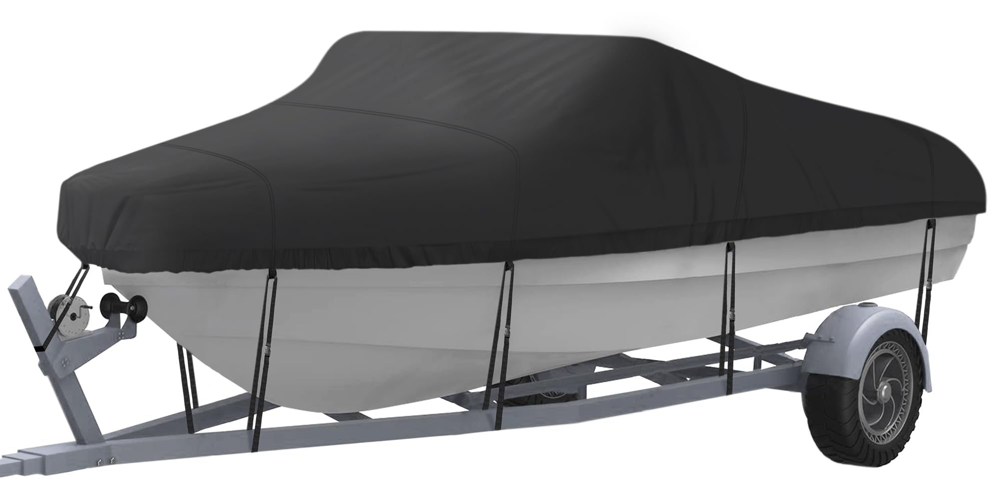 NEXCOVER Trailerable Boat Cover, Length: 14'-16' Beam Width: up to 90