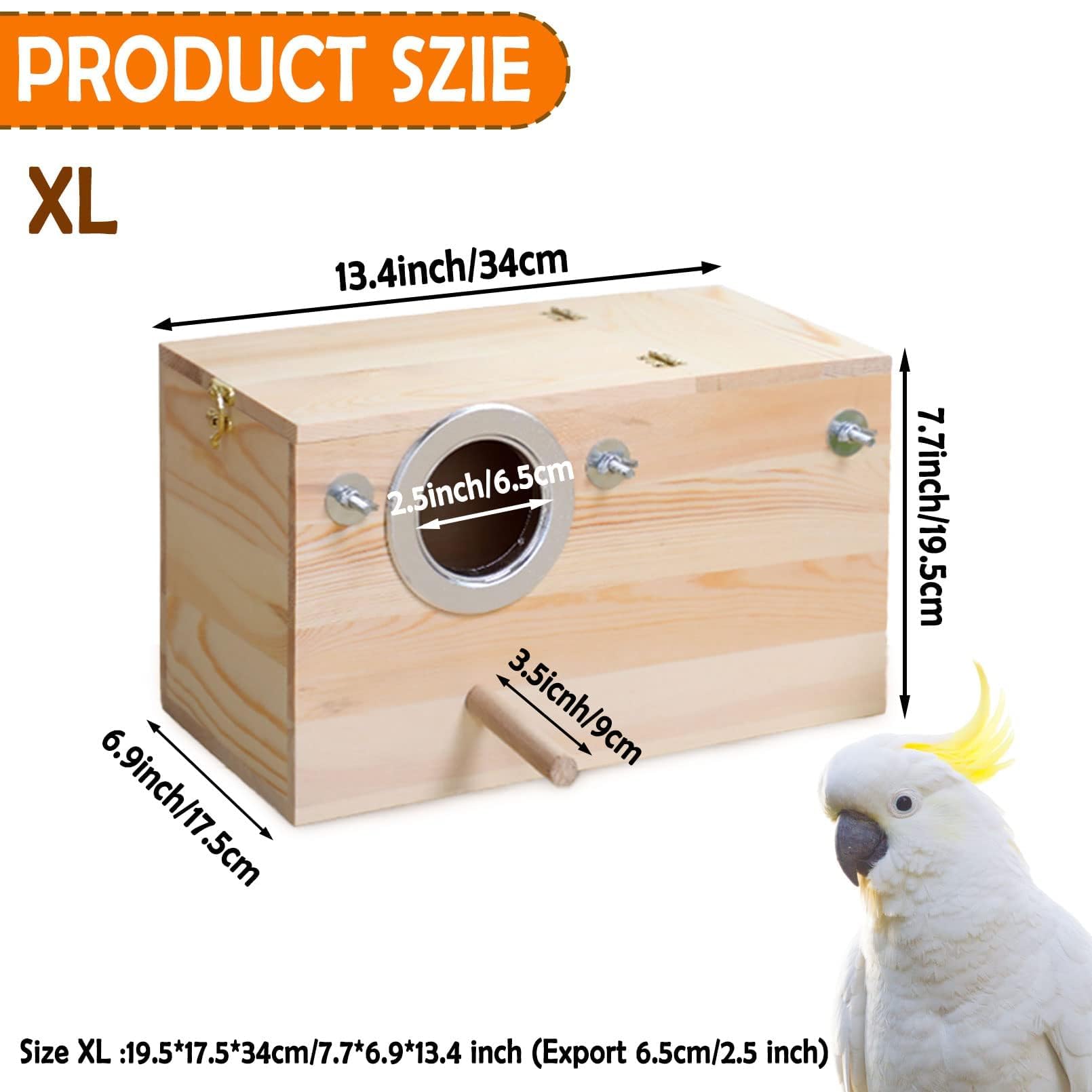 Parakeet Nest Box Budgie Nesting House Cockatiel Breeding Parrots
