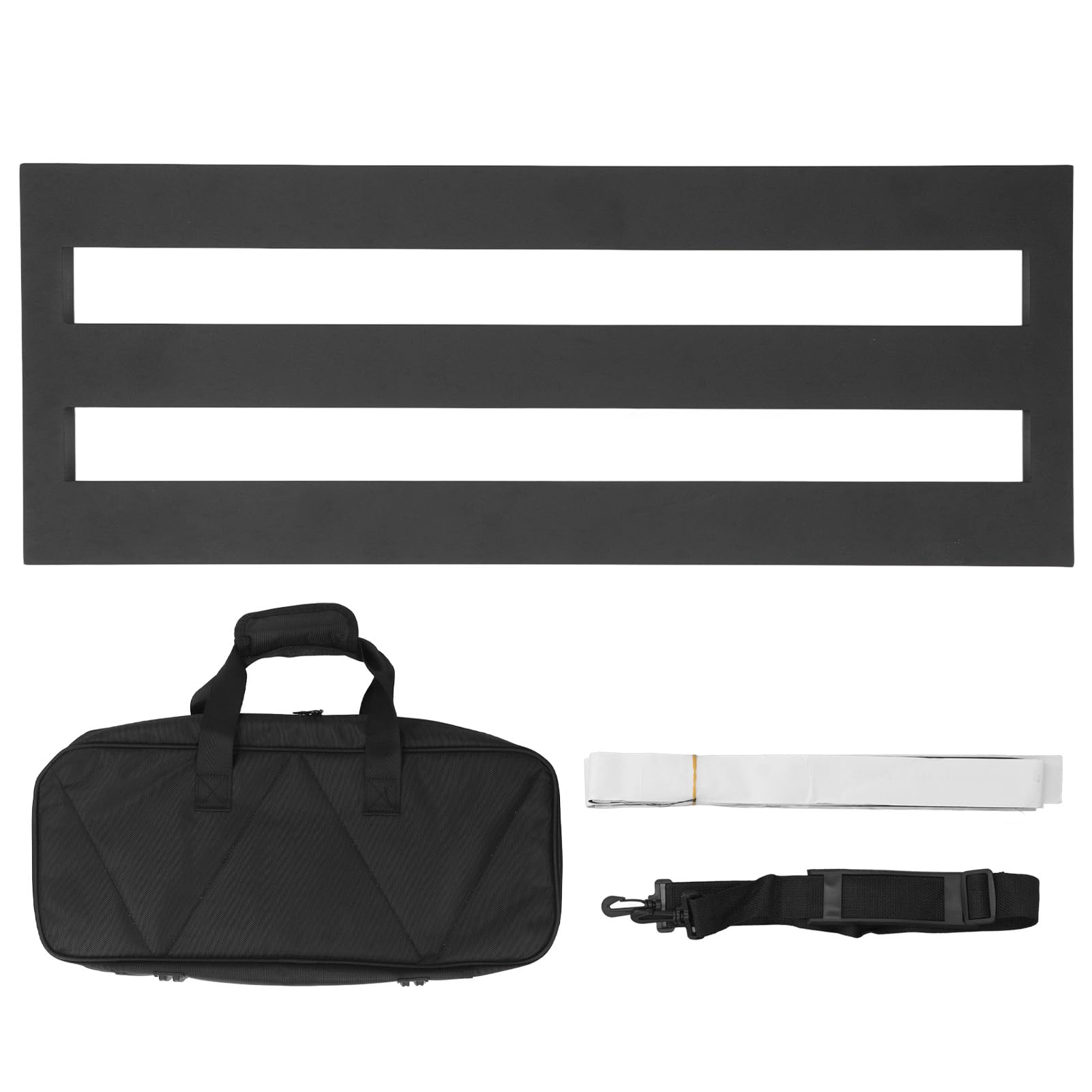 Pedalboard Efektów Gitarowych ze Stopu Aluminium z Futerałem do Przenoszenia, Przestronny i Wytrzymały na Akcesoria do Gitary Elektrycznej