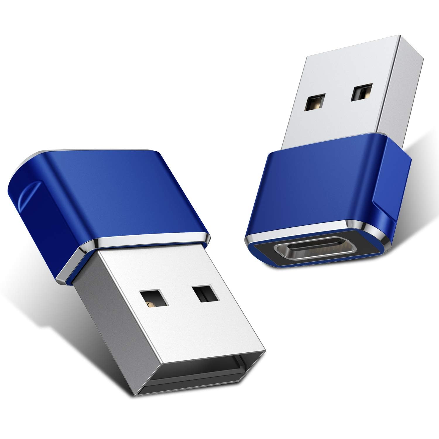 BASESAILOR Adattatore USB C Femmina a USB Maschio 2 Pack,Connettore Cavo Caricatore Tipo C per Apple Watch 8 9,iPhone 15 14 16 Pro Max,SE,Airpods,iPad 8,Samsung Galaxy M11 M12 M21 M22 M31 M32 M51 M52