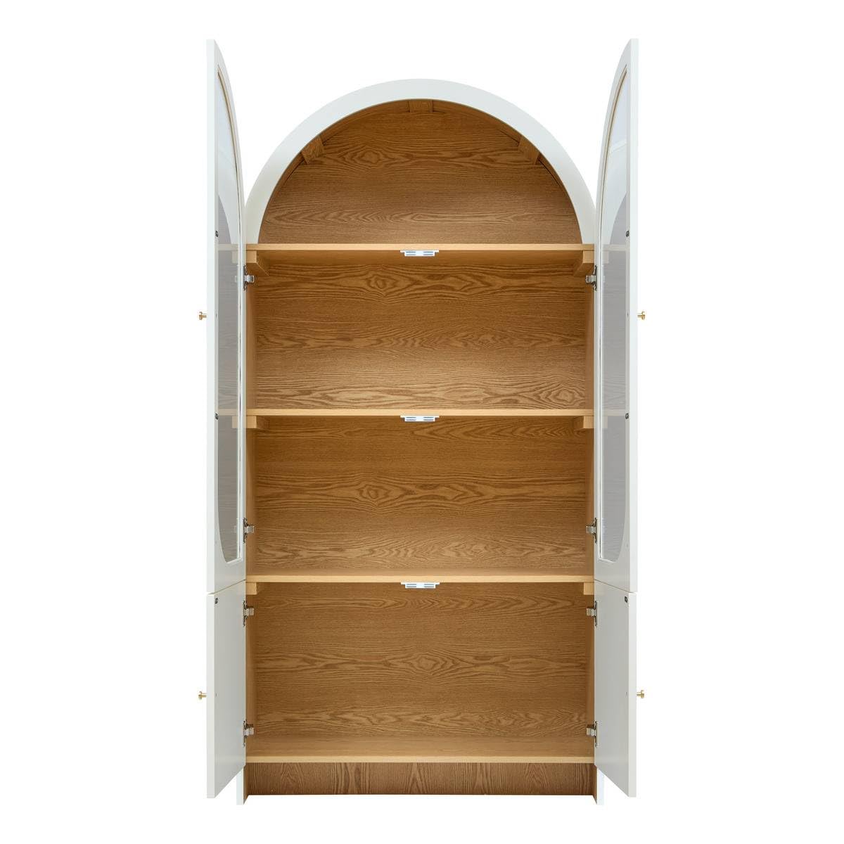Atmosphera - Vaisselier 4 Portes 4 Niveaux Ivoire h180cm