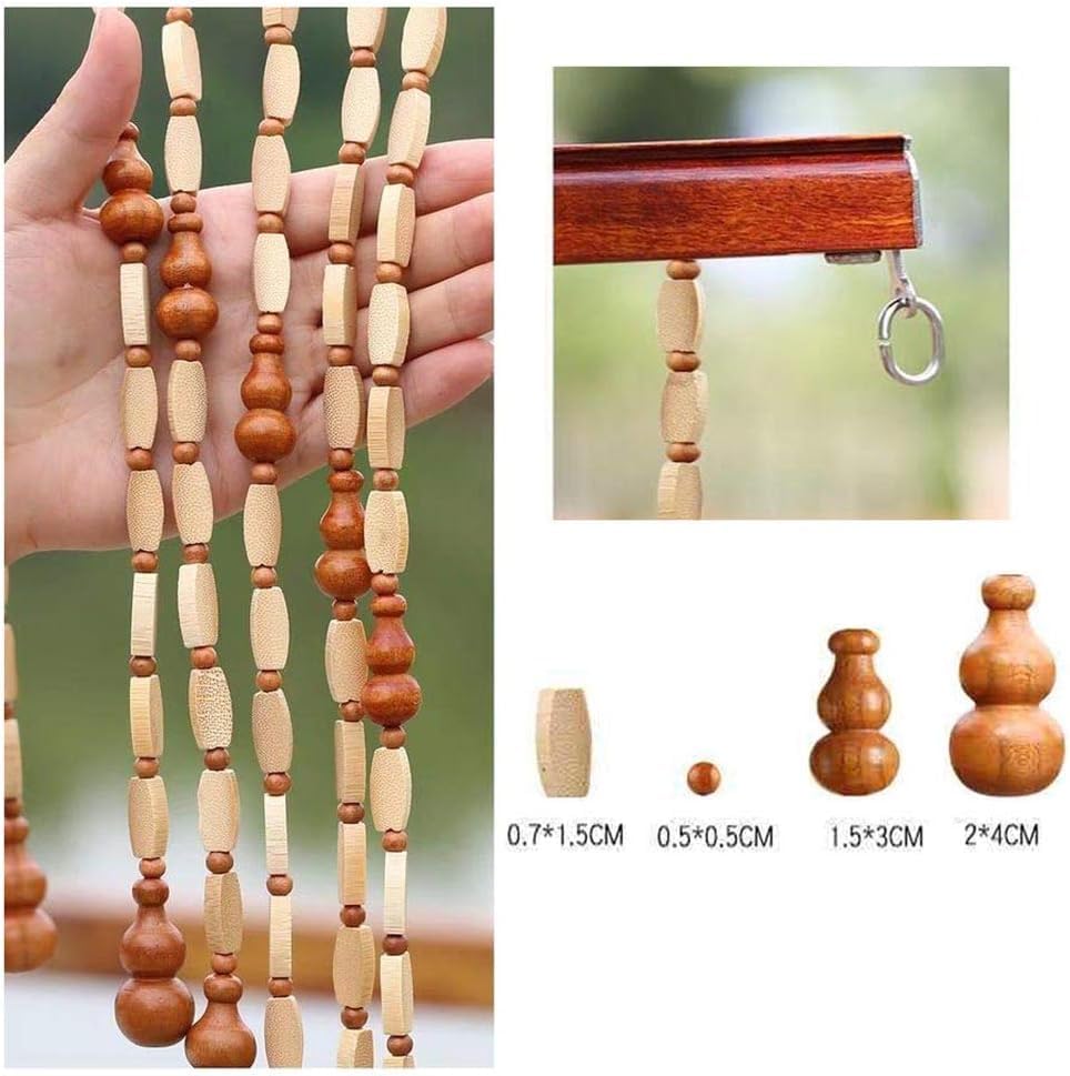 Rideaux de porte en perles de bambou brise-vue salon - 6