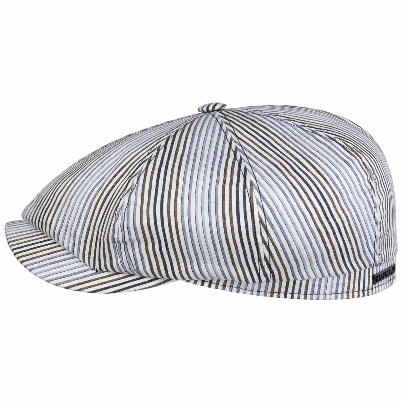 StetsonHatteras Fresh Stripes Flat Cap Men - Made in The EU