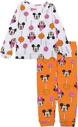 Disney Unisex Kids' 2-piece Snug-fit Cotton Holiday Matching Pajama Set, Soft & Cute for Kids