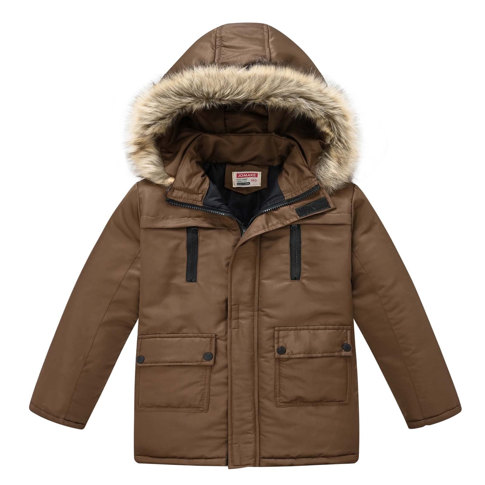 Jackenhut abnehmbare Farbhaube Winter warm dick jungen Mädchen Herbst solide Jacke Jungen Mantel & Jacke