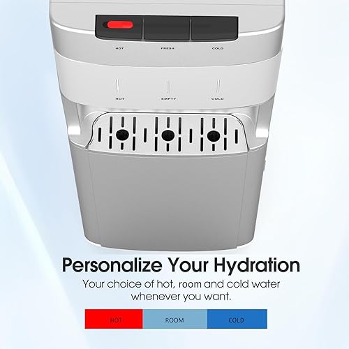 Miniatura 3 de Self Cleaning Bottom Load Water Cooler Dispenser for 3-5 Gallon Bottles,Hot Cold and Room, Child Safety Lock, LED Display with Empty Bottle Alert