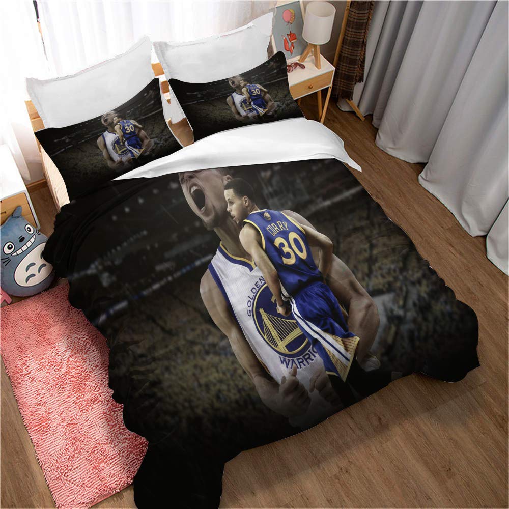 CHAOSE-UKB Luxurious Basketball Stephen Curry Duvet Set with 2 Pillowcase,  Polyester/Cotton, Skin-friendly, Double (Style 01,Single(135x200cm)) :  Amazon.co.uk: Home u0026 Kitchen
