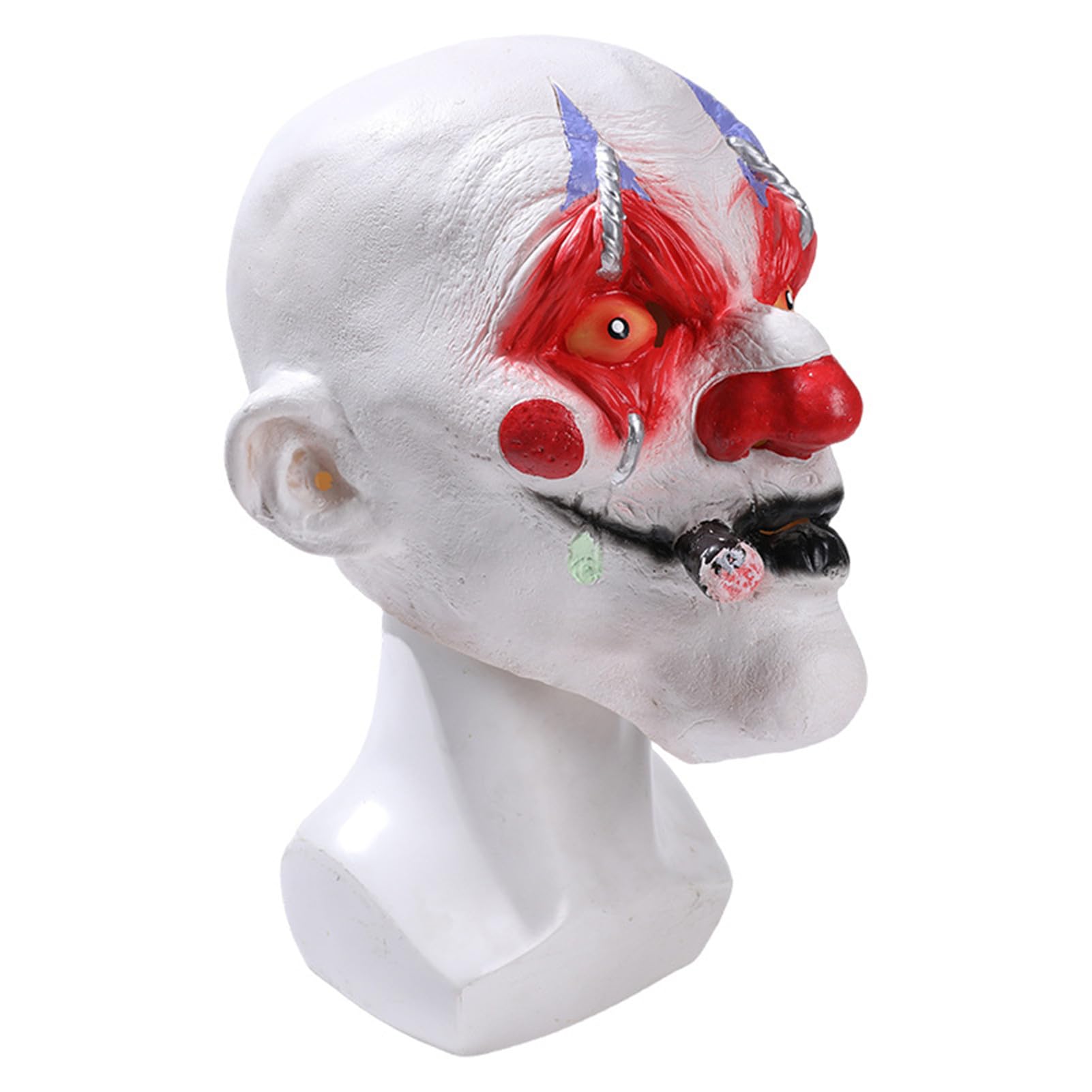 Maska na głowę klauna kostium na imprezę halloweenową maski na twarz zwierzę lateks cosplay przebranie rekwizyty dla dorosłego dziecka